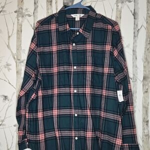 Old Navy Flannel Plaid The Classic Button Down Shirt XXL